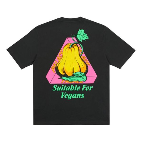 PALACE FW20 Nein Cheese Nein Egg Tee Pattern Short Sleeve Unisex Black PAL-FW20-516