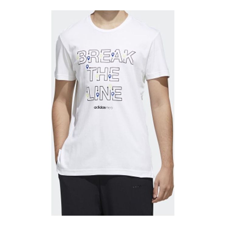 adidas neo Sports Round Neck Short Sleeve White FN6428