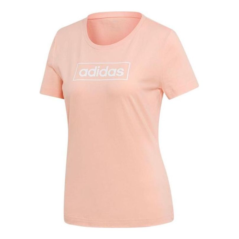 (WMNS) adidas Boxed Graphic T-Shirt Asia Sizing 'Pink' EI4584