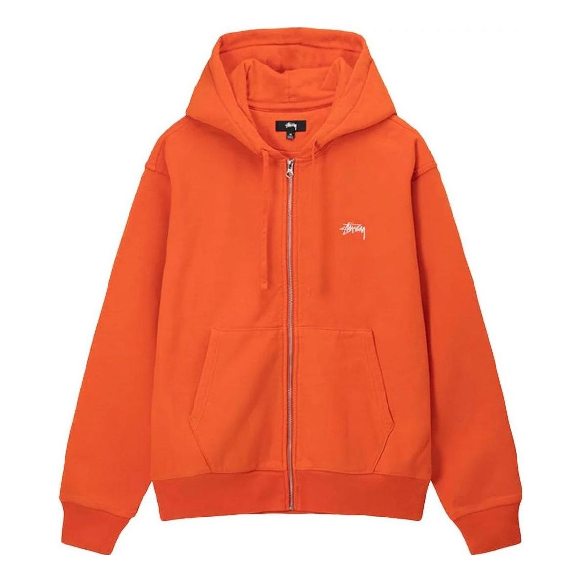 Stussy Stock Logo Zip Hoodie 'Orange' 118471-ORAN