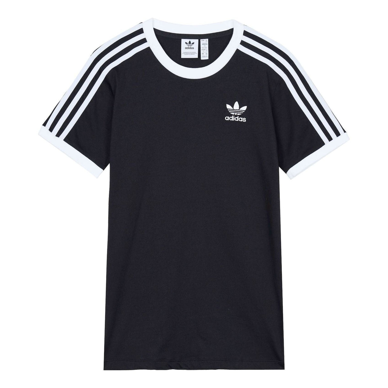 (WMNS) adidas originals 3 Stripes Tee Sports Training Stripe Round Neck Short Sleeve Black T-Shirt GN2900