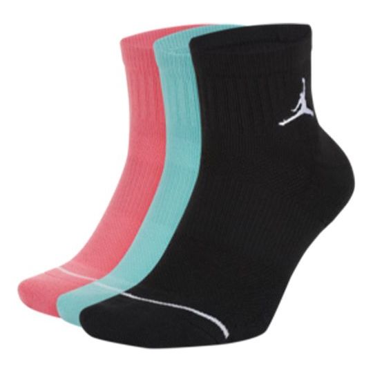 Men's Air Jordan Everyday Max Elastic Knit Training Sports Socks 3 Pairs Red / Blue / Black SX5544-902