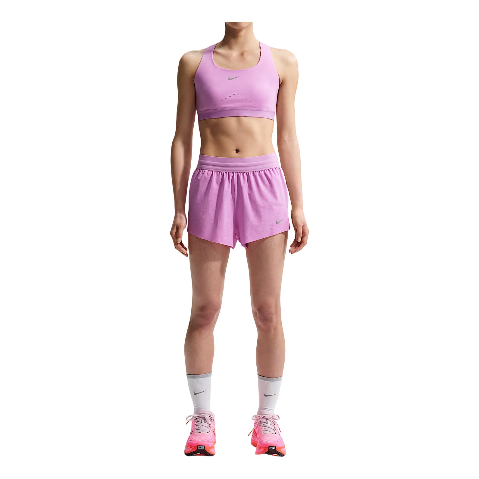 (WMNS) Nike Swift Breathe Dri-Fit Mid-Rise 2.5" Hidden Lined Shorts 'Light Magenta Photon Dust' IF1679-503