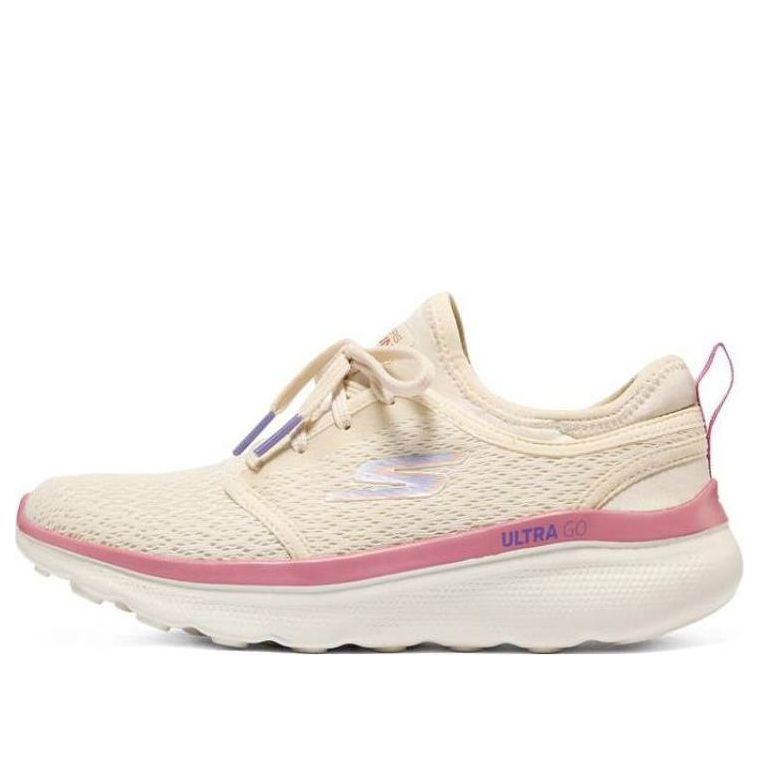 (WMNS) Skechers Go Run Motion 'White Pink' 128432-NAT