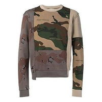 Off-White SS19 Printing Cotton Pullover Fleece Men Camo OMBA030F181920429901