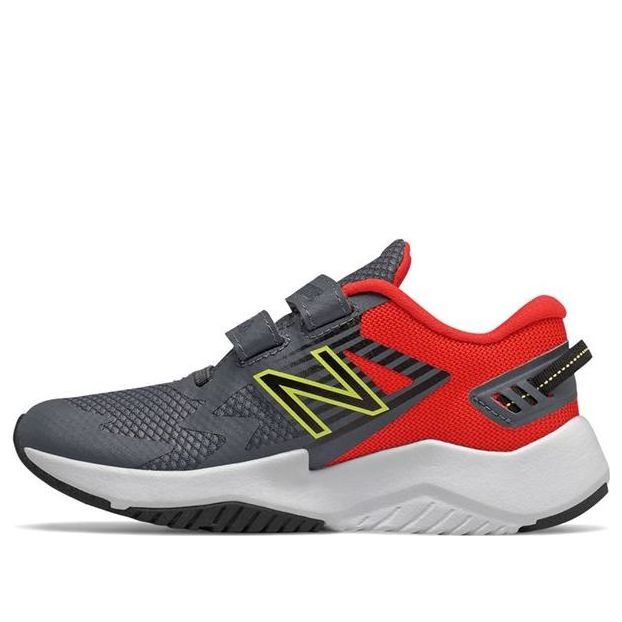 New Balance Kids' Hook and Loop Rave Run Grey/Red PTRAVLL1