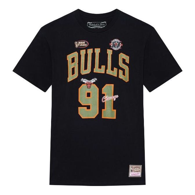 Mitchell & Ness shortsleeved T-shirt, Chicago Bulls Rodman 91 Black BNN3DP22083-CBUBLCKDRD