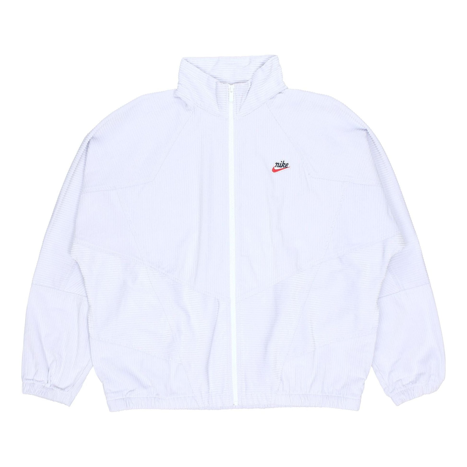 Nike Sportswear Heritage Windrunner corduroy Splicing Stand Collar Jacket White DA0032-043
