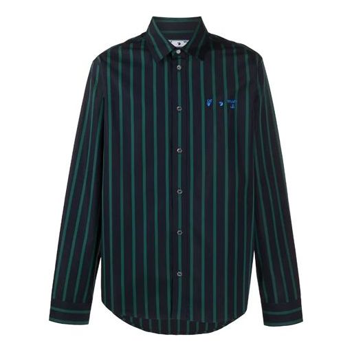 Off-White Striped Pivot Long Sleeve Shirt OMGA127E20FAB0034557