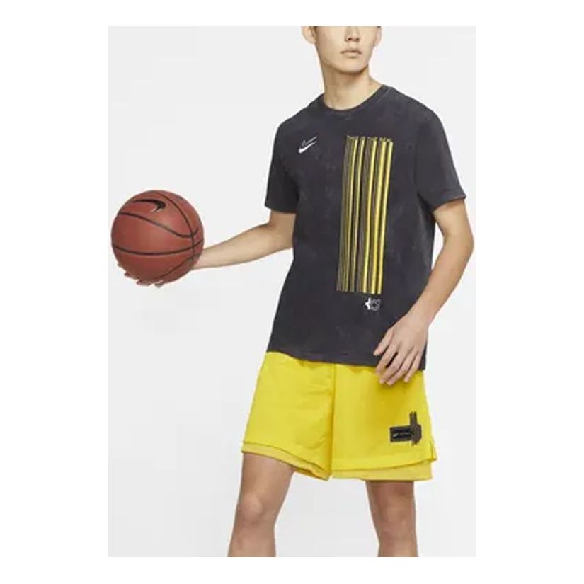 Nike Dri-FIT KD Retro Washed Embroidered Logo Sports Short Sleeve US Edition Black CD1300-010