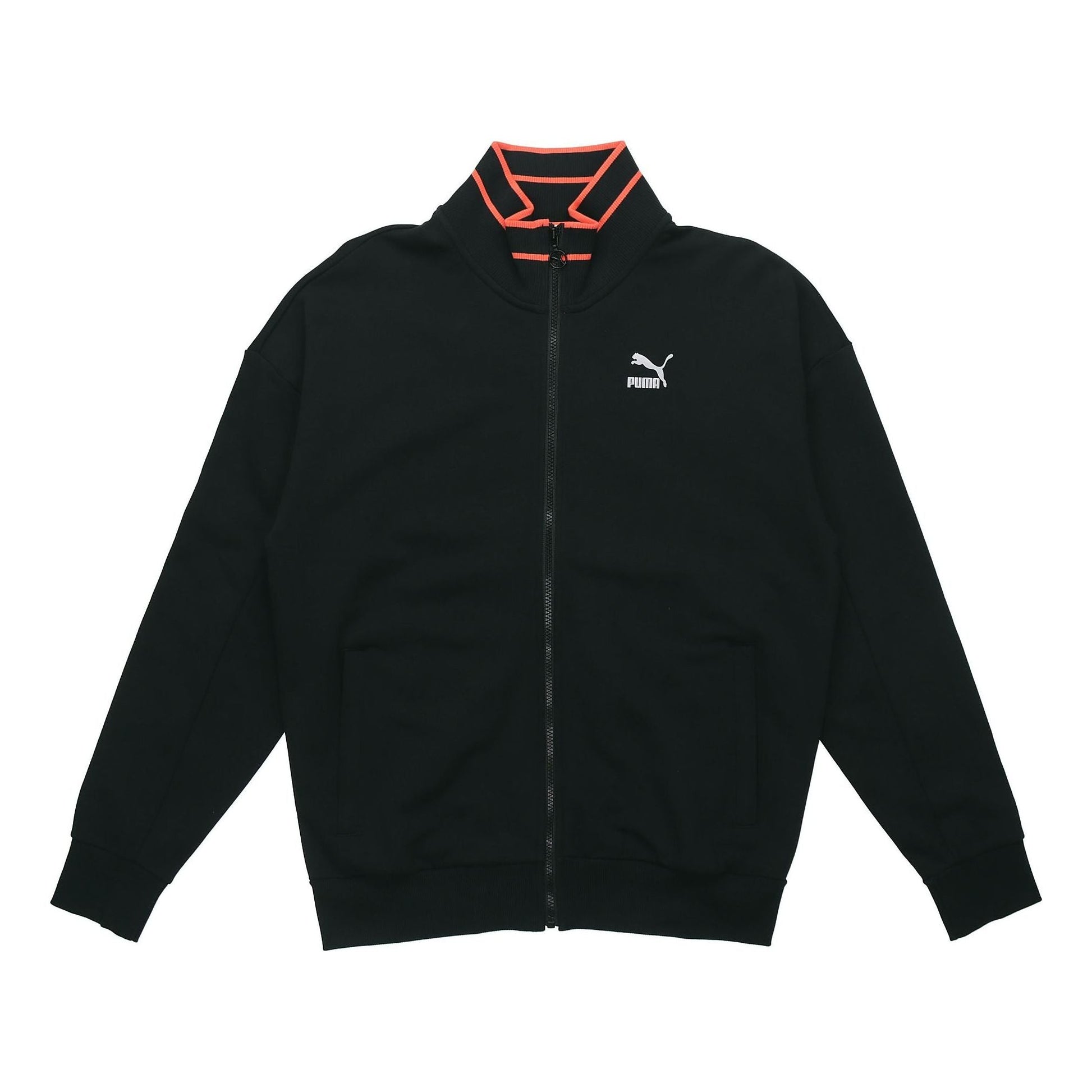 PUMA TFS Stand Collar Zipper Casual Sports Black 597343-01