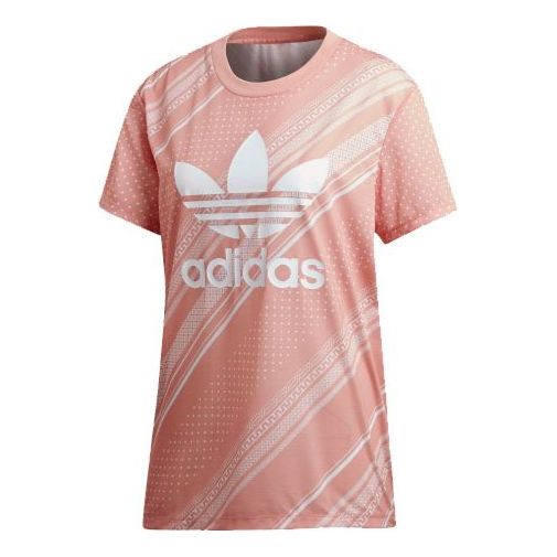 (WMNS) adidas originals Round-neck Grey/Pink DV2626