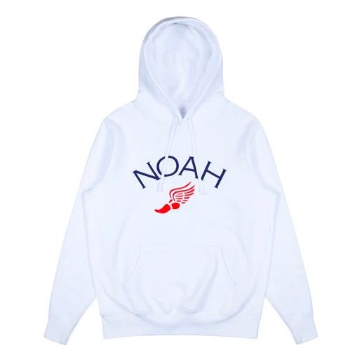 NOAH Winged Foot Embroidered Logo Unisex White NOAH-SS20-004