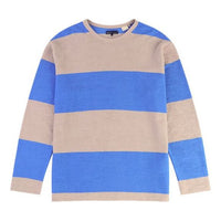 Men's Levis Midnight Blue Series Round Neck Pure Cotton Stripe Long Sleeves Bright Blue T-Shirt 17590-0005