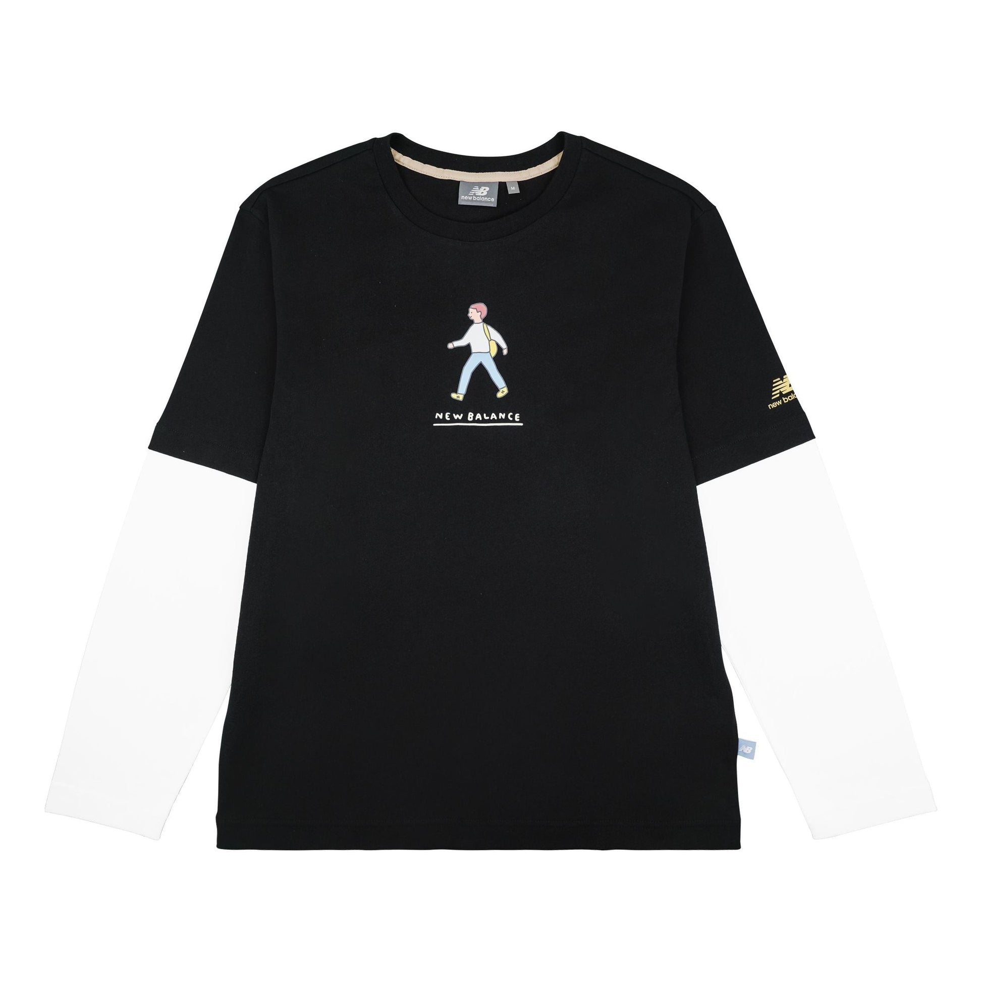 New Balance x Zero Per Zero Colorblock Long Sleeve Tee Asia Sizing 'Black White' NDA47013-BK