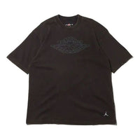 (WMNS) Air Jordan Wings Logo Loose Short Sleeve Asia Edition 'Black' CV7430-010