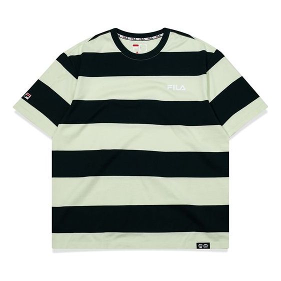 FILA FUSION Stripe Short Sleeve Unisex Green T11U036104F-DG
