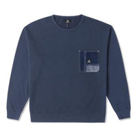 Converse Denim Patchwork Crew Sweatshirt Asia Sizing 'Navy' 10025519-A02