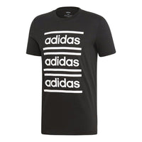 adidas M C90 Brd Tee Logo Printing Athleisure Casual Sports Short Sleeve Black EI5572