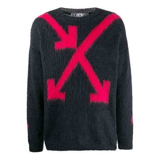 Men's Off-White Arrow Intarsia Black OMHA036E20KNI0020725