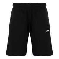 Men's Off-White SS22 Solid Color Logo Printing Straight Shorts Version Black OMCI006C99FLE00510011001