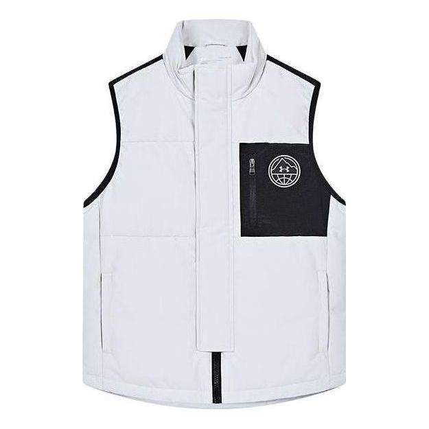 (GS) Under Armour Warm Fashion Vest 'White Black' 234105153