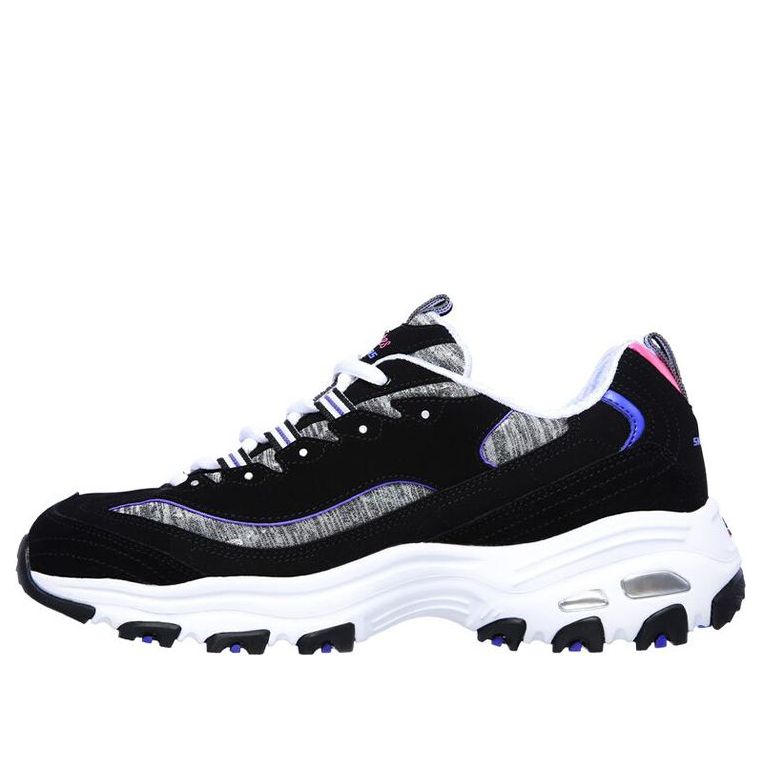 (WMNS) Skechers D'Lites Low-Top Running Shoes Black/Grey 149060-BKPR