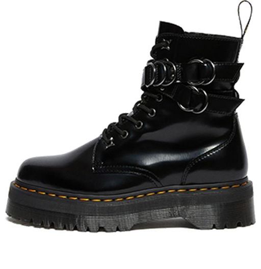 Dr. Martens Jadon Hardware Leather Platform Boots Black 26666001