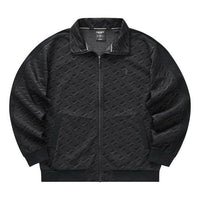 Skechers Full Print Embossed Zip-up Collar Jacket 'Black White' L422M081