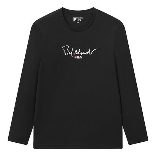 FILA Casual Round Neck Knitted Long Sleeve For Men Black F11M118232F-BK