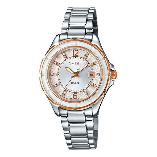 CASIO SHEEN Series Quartz /Orange Silver Analog SHE-4045SG-7A
