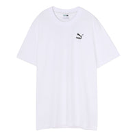 PUMA Recheck Pack Graphic Tee Logo Printing Short Sleeve White 598939-02
