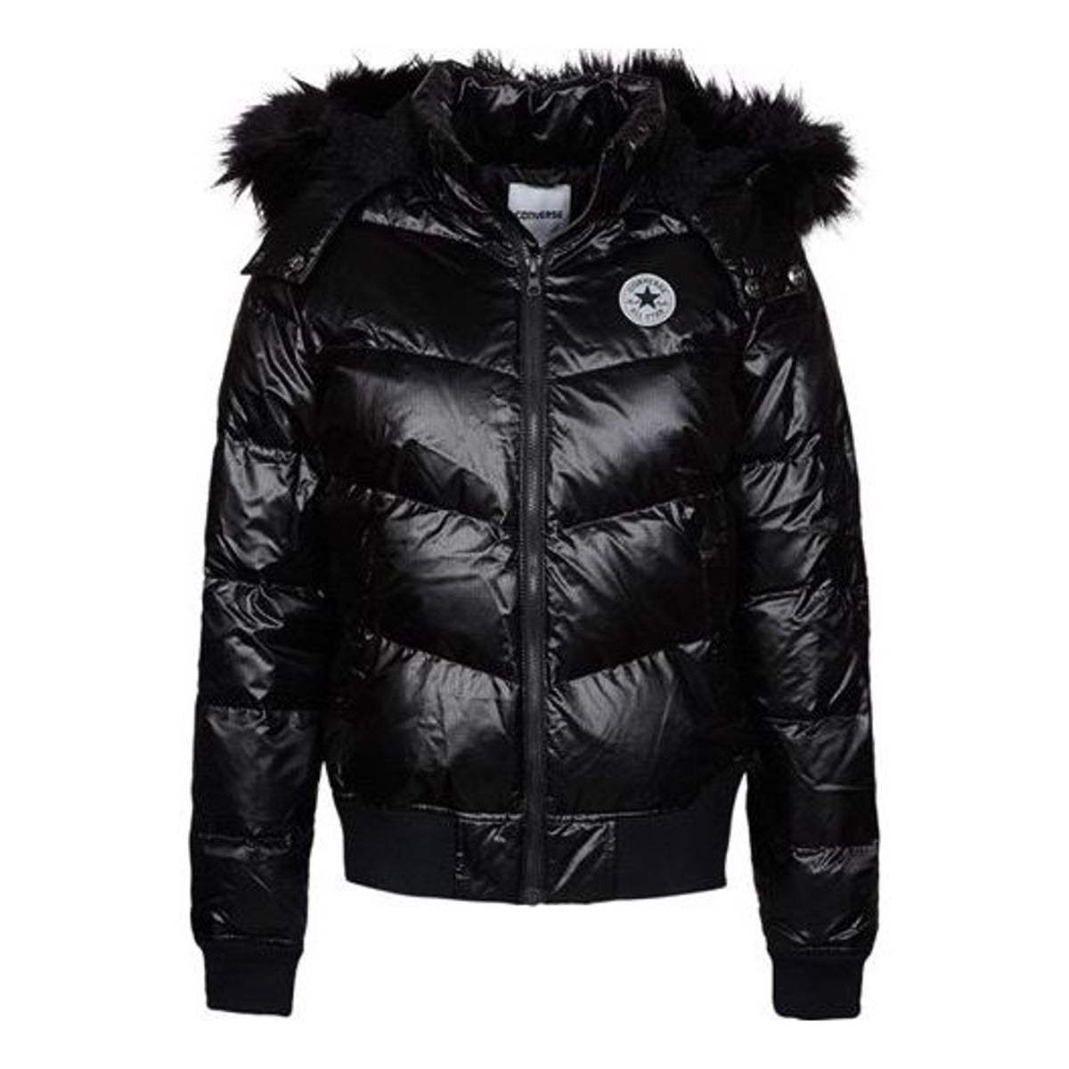 (WMNS) Converse Down Jacket Asia Sizing 'Black' 10002882-A03