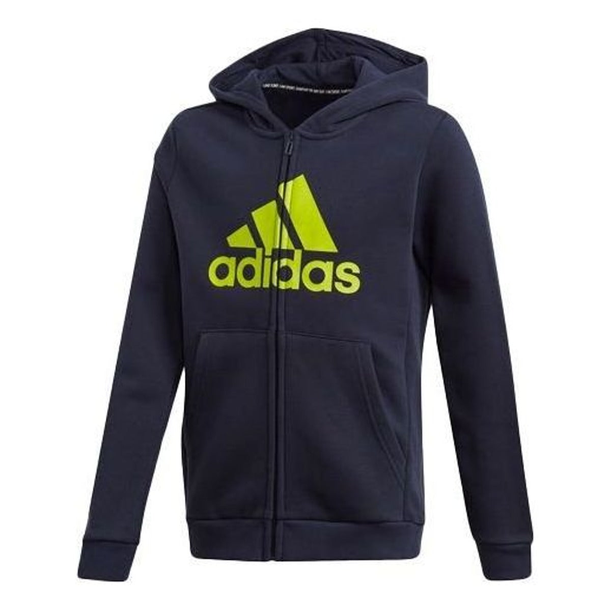 (GS) adidas Must Haves Fleece Full-Zip Hoodie Asia Sizing 'Navy Green' GE0645