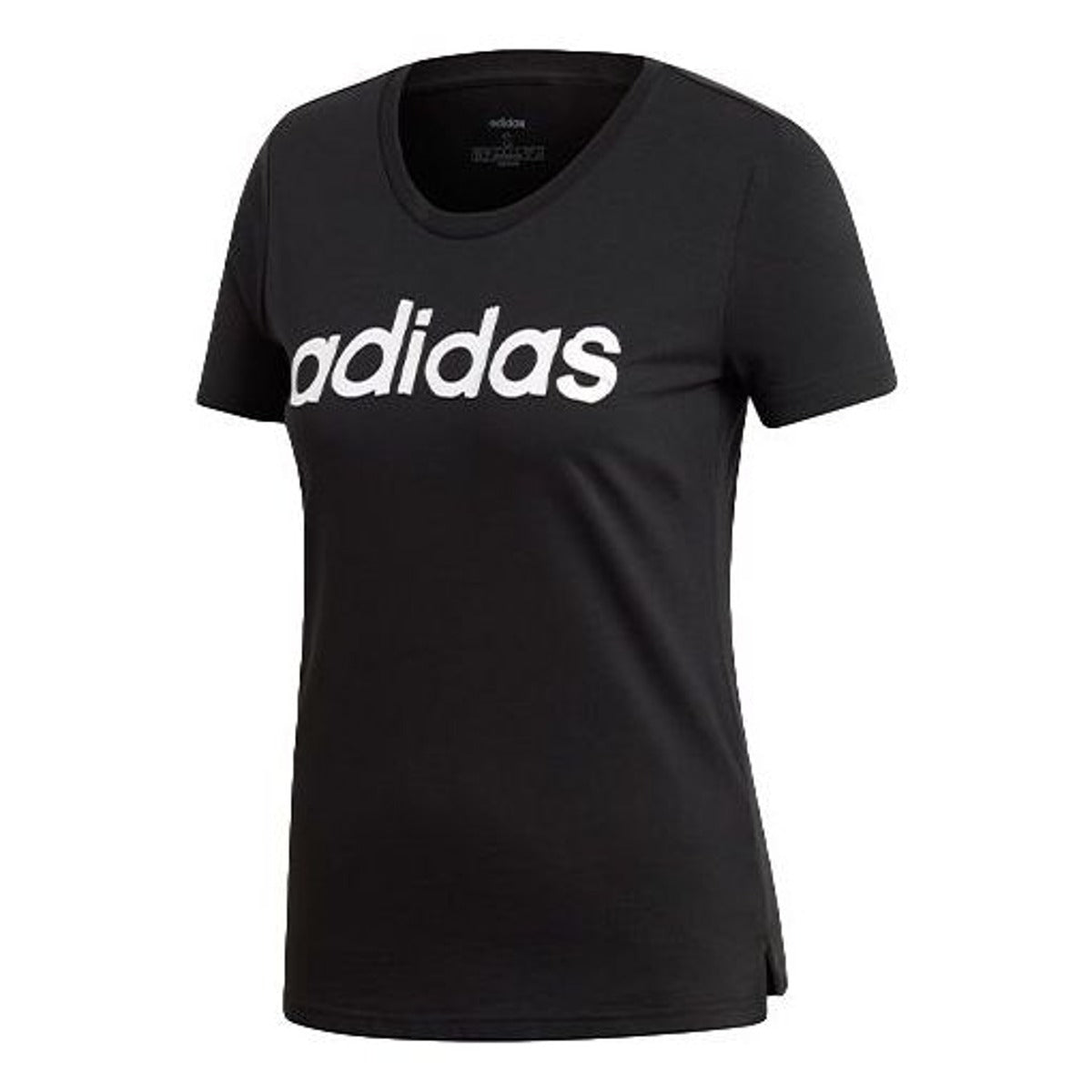 (WMNS) adidas Brush Effect Logo Graphic T-Shirt Asia Sizing 'Black White' EI4569