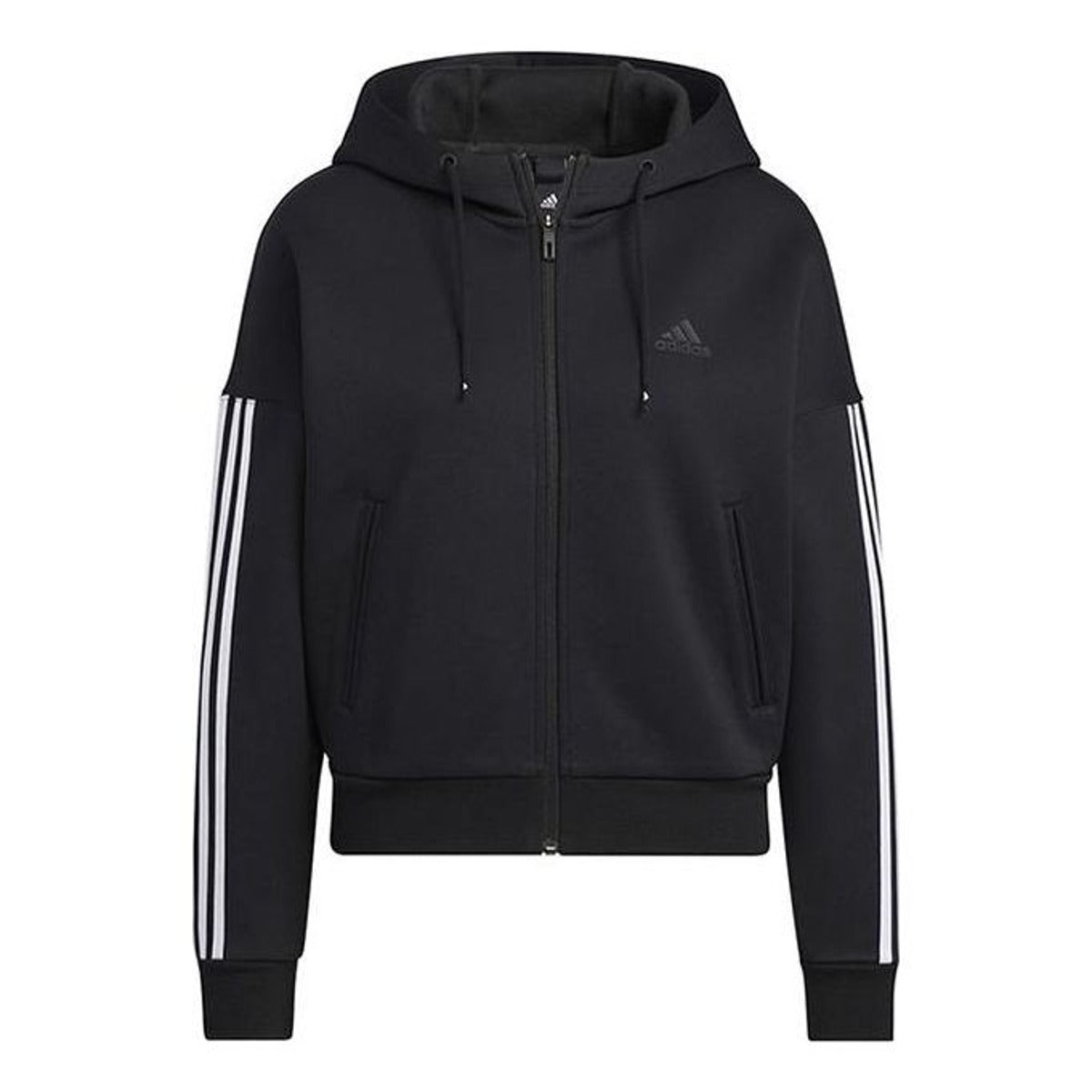 (WMNS) adidas Must Have Knit Jacket Asia Sizing 'Black' HM7046