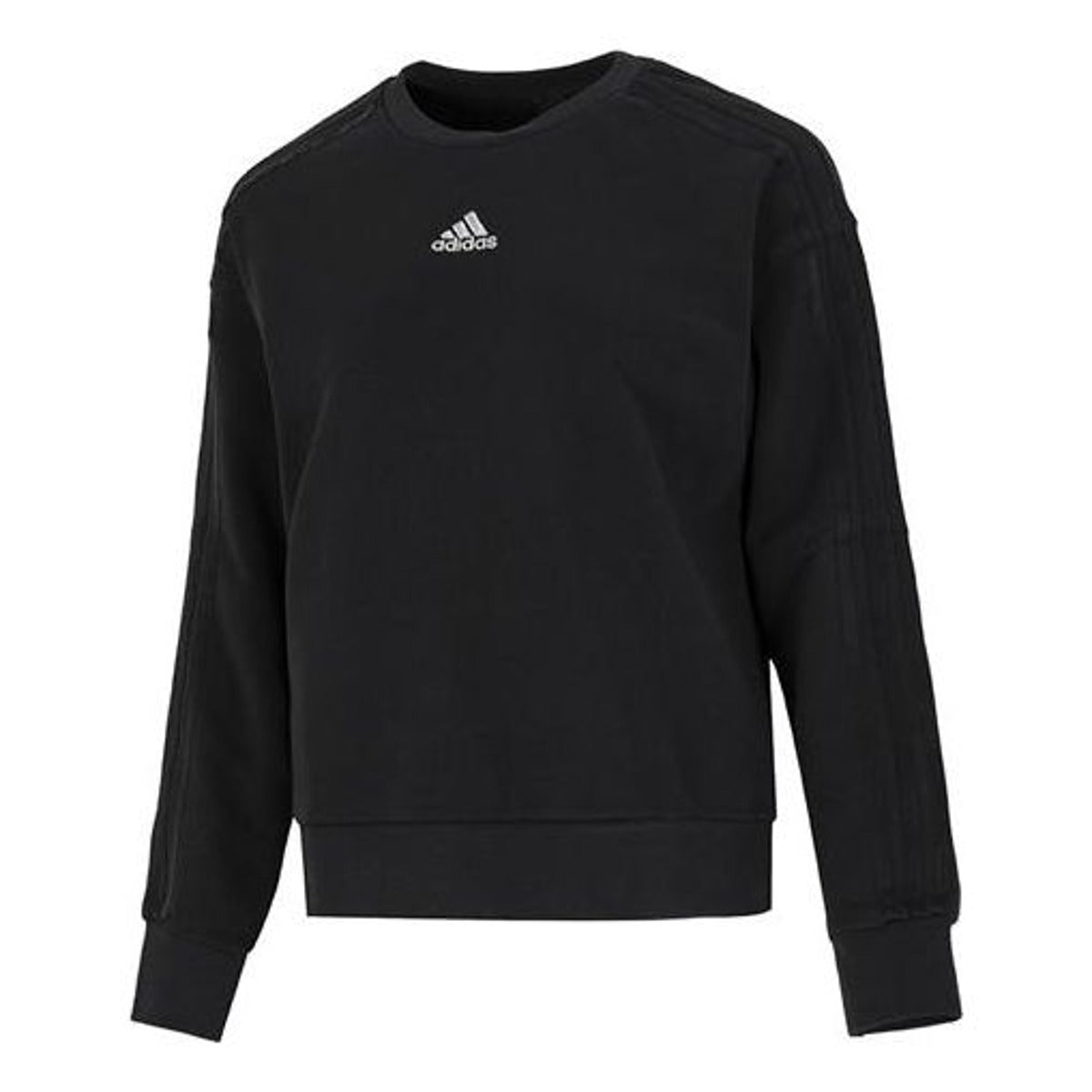(WMNS) adidas Must Have  3-Stripe Sweatshirt Asia Sizing 'Black' HM7064