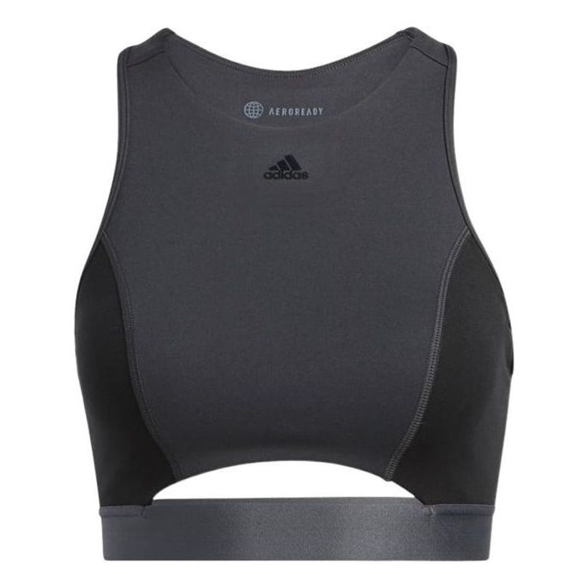 (WMNS) adidas CoreFlow Medium-Support Bra Asia Sizing 'Grey' H64680