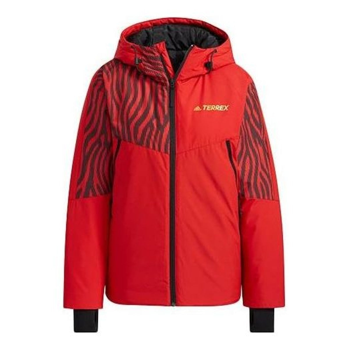 (WMNS) adidas Terrex Hooded Jacket Asia Sizing 'Red Black' HE7321