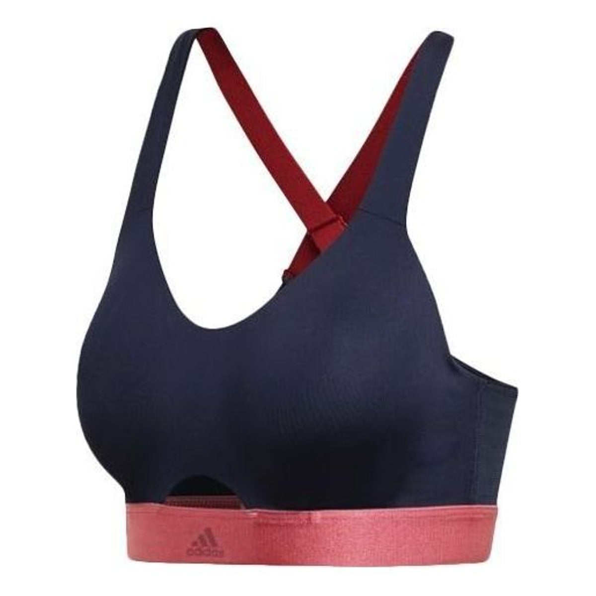 (WMNS) adidas Stringer Soft Bra Asia Sizing 'Black Red' CZ8058