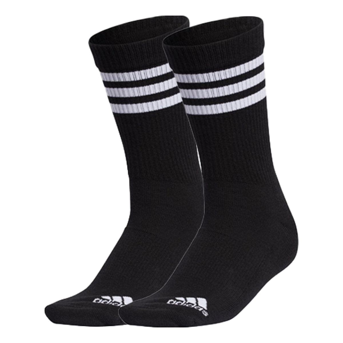 (WMNS) adidas 3-Stripe Crew Socks 'Black White' GL8801