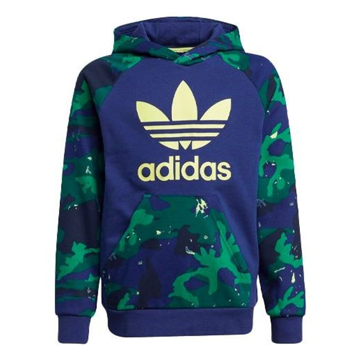 (GS) adidas Camo-Print Hoodie 'Blue Green Yellow' H20312