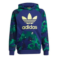 (GS) adidas Camo-Print Hoodie 'Blue Green Yellow' H20312