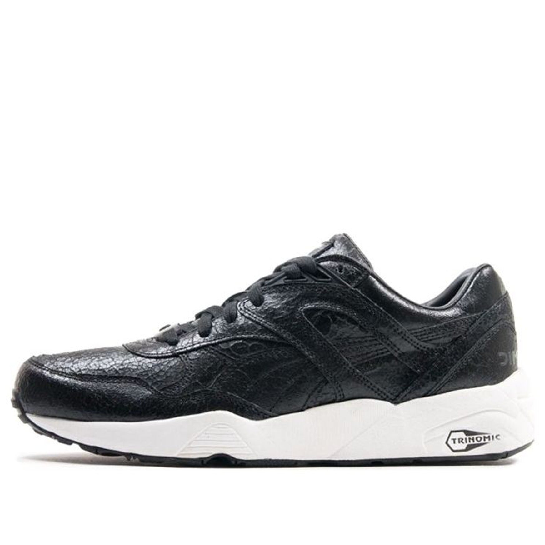 PUMA R698 Trinomic Crckl 'Black White' 357740-01