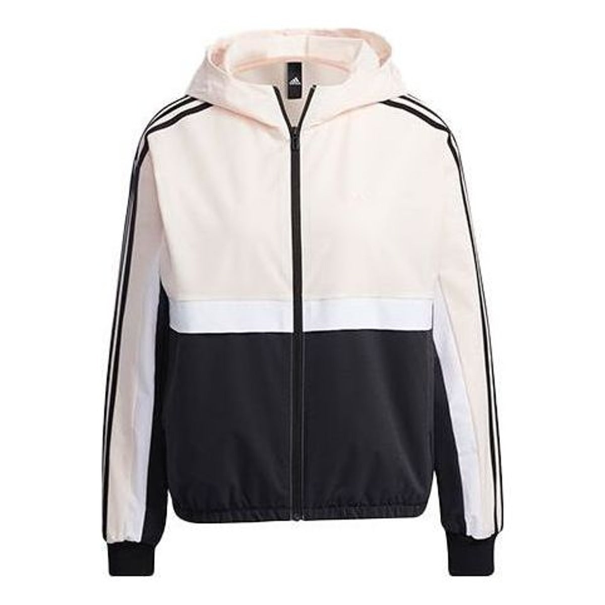 (WMNS) adidas Hooded Jacket Asia Sizing 'Black Pink' GP0622
