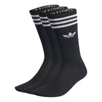adidas Originals Mid-Cut Socks 3 Pairs 'Black' IL5022