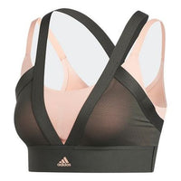 (WMNS) adidas All Me Layered Sports Bra Asia Sizing 'Green Pink' DZ6089