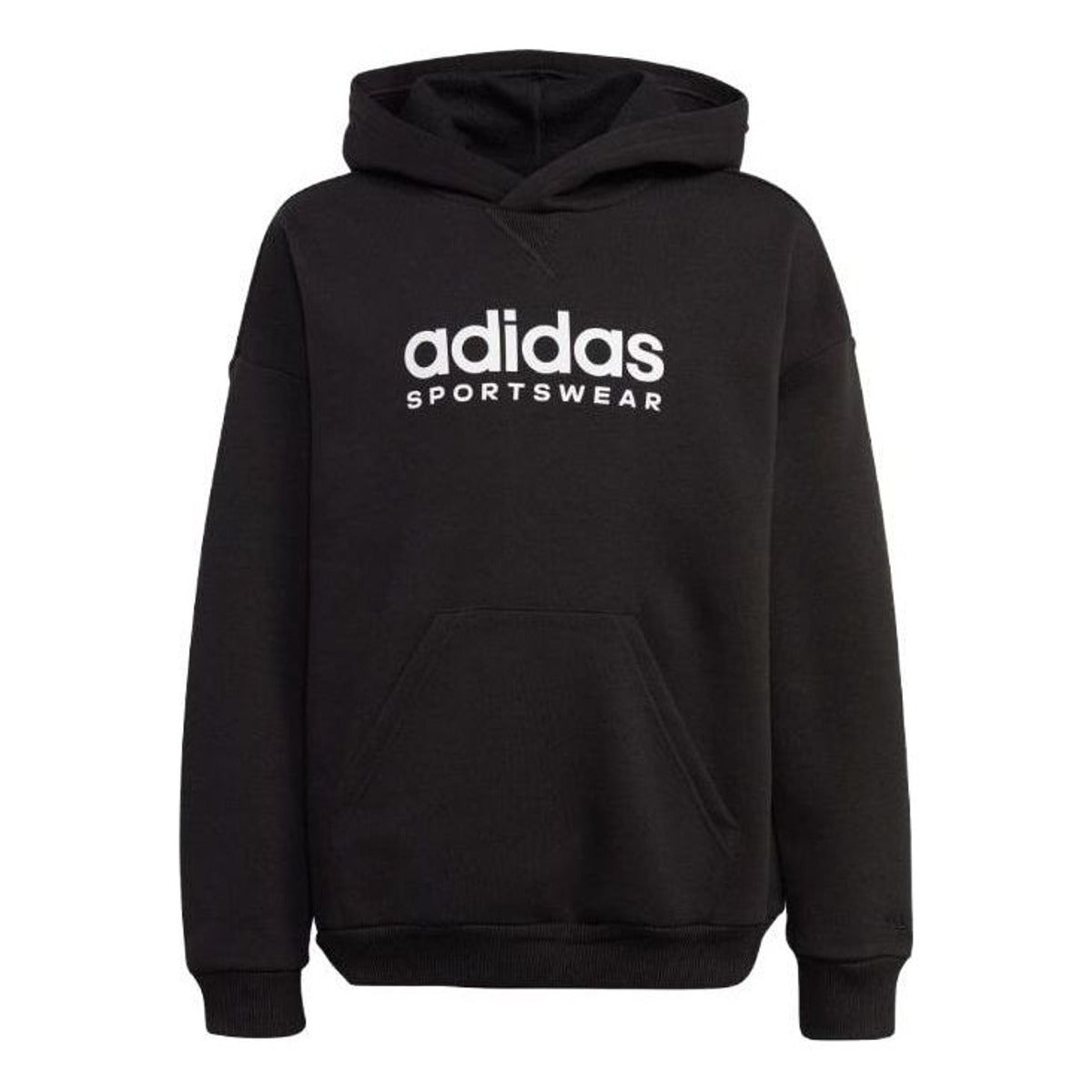 (GS) adidas Fleece Hoodie Asia Sizing 'Black White' IL4935