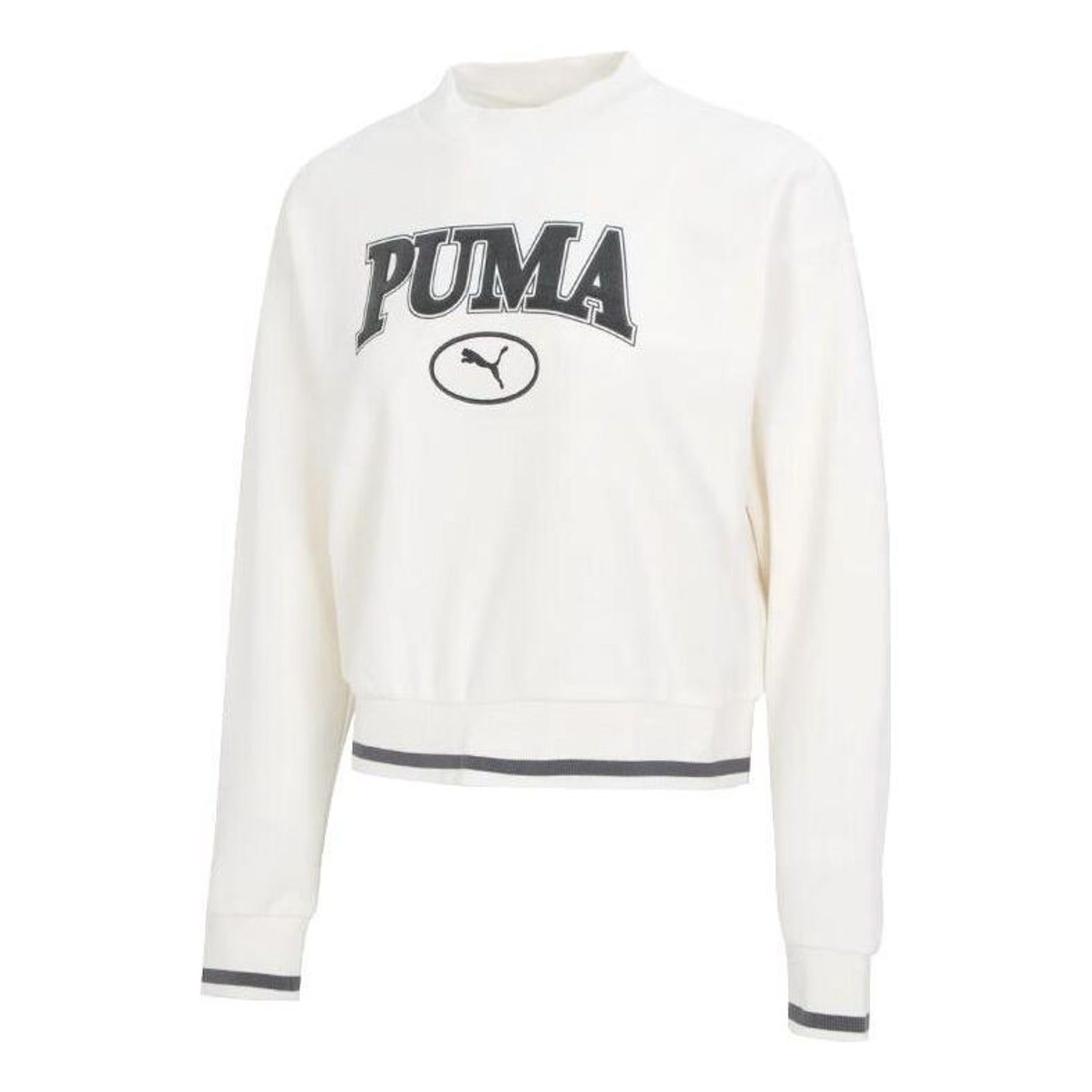 (WMNS) PUMA Logo Sweatshirt 'White Black' 623597-65
