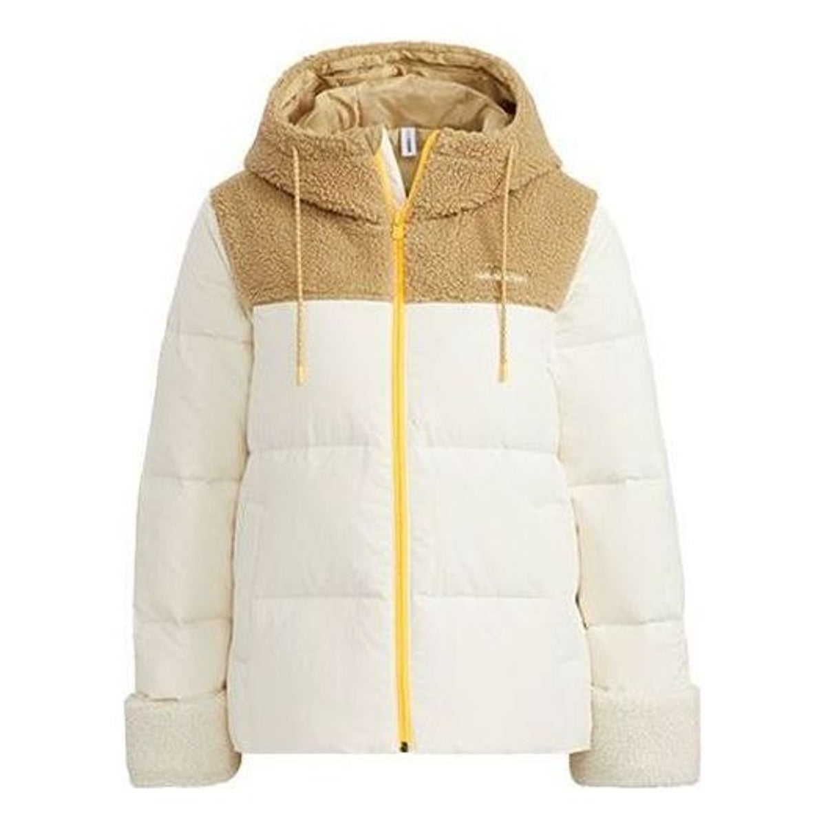 (WMNS) adidas Neo Sherpa Fleece Hooded Jacket Asia Sizing 'White Tan' H18623